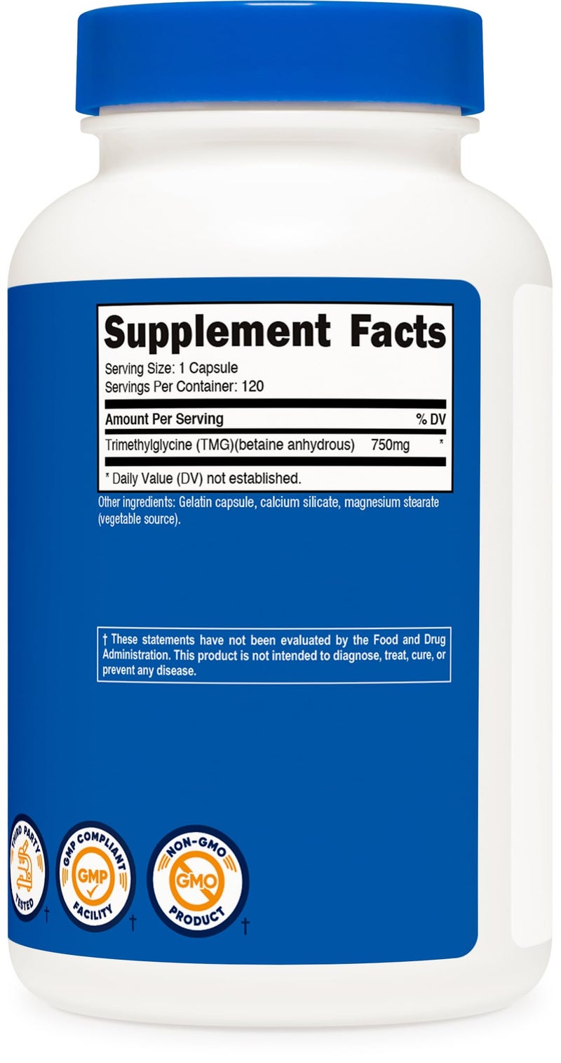 نوتريكوست تي إم جي (ثلاثي ميثيل جليسين) 750 ملغ، 120 كبسولة - Image 4